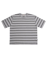 Border Overlock Stripe T-Shirt_Gray