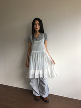 バックレスラッフルワンピース (3color)