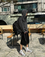 Maro Sweat One-Tuck Bermuda Pants(Gray)