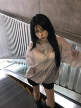 サマー トランスルーセント ウィンドブレーカー