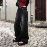 [MADE] Mark, vintage washing wide denim pants