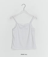Nahisi Dot Shirring Sleeveless