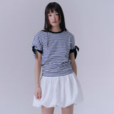 ストライプノットTシャツ (COBALT BLUE)
