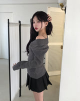 マーティコットンプリーツレイヤードスカートパンツ