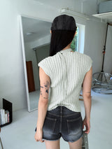 Tilshu half low washed denim short pants