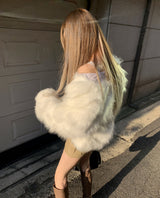 Uress Vintage Fur Jacket (White)