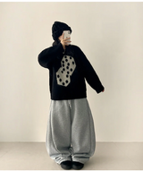 ソミーボールドダイスグラフィックオーバーサイズフィットニット