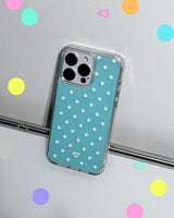 ドット ジェリー ゲル ハード スリム スマホケース - ソーダブルー
