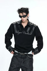Embroidered Buckle Polo Shirt