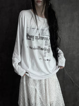 blur lettering loose fit off T (2color)