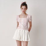 レースパフTシャツ(Pink)