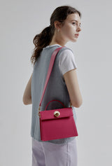 LAZEL MINI ショルダーレザーバッグ / Deep Pink