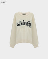 Wing angora touch knit