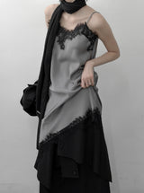 Silver Lace Slip One Piece