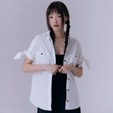 ノットハーフスリーブシャツ (WHITE)