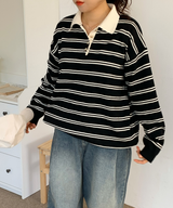 Bintz Stripe Collar Knitw