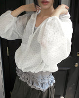 Muni Flower Hooded See-Through Jumper
