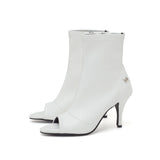 ニューオープントゥスリムアンクルヒール(White)