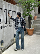 LMN ENFベーシックワイドデニムパンツ (2 colors)