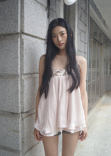 Sequin Satin Dress - Pink