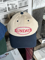 ASCLO SUNDAYSバイカラーデニムボールキャップ (4color)