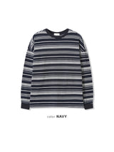 ピーク ストライプ ニット T シャツ (2 Colors)