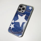 Patched Star Pocket Denim Case Heritage Blue (SV_MagSafeGlass)