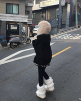 Corduroy hood jumper