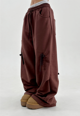 (SHIRRED BOW❤/BRUSHED FLEECE❤/100% COTTON) トレーニングパンツ - 3 COLOR