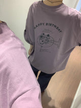 バースデーオーバーフィットTシャツ (3color)