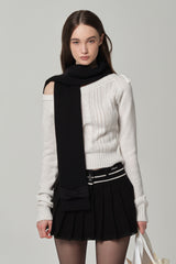 ムーンリットレースプリーツスカート Black