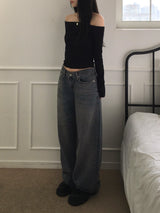 Daily Low Wide Denim Pants (2 colors)