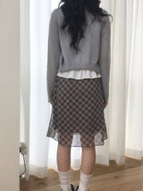 Plaid Midi Skirt