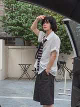Rudd Pin Stripe Bermuda Denim Pants