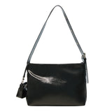 [SET] Medium Buckle Hobo Shoulder Cross Bag _ Black