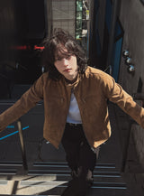 Jeep Biker Suede Jacket