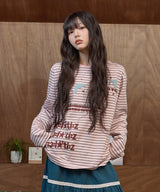ストライプ ドルフィン ロングスリーブ Tシャツ