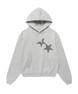 TWIN STAR APPLIQUE HOODIE GREY(CV2FFUM401A)
