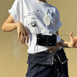 mimi bag (BLACK) + silver chain