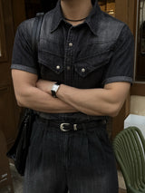 Ever snap western muscle-fit denim shirt