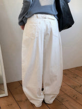 Backpoint Herringbone Cotton100 Wide Pants (2color)