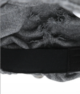 Scarf Veil Wool Cap / Grey