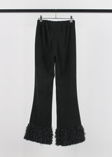 FUR TRIMMING PANTS