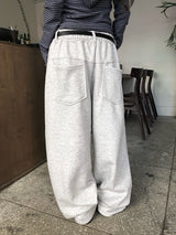 ワリブラッシュドベルトループワイドトレーニングパンツ