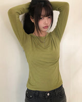 シロレイヤードロングスリーブTシャツ