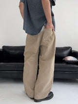 LO Vien Pintuck Half-Banding Semi Wide Pants (4C)