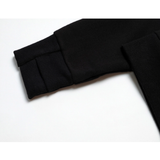 SHINE FUR-HOODIED 2WAY ZIP UP HOODIE BLACK