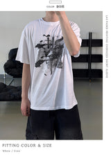 Las Faded Printing Oversized Short Sleeve