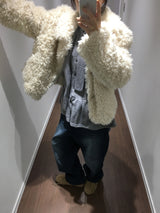 Berre Frill Cardigan + Muffler Set (2color)