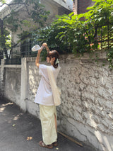 straight fit maxi skirt (cucumber green)